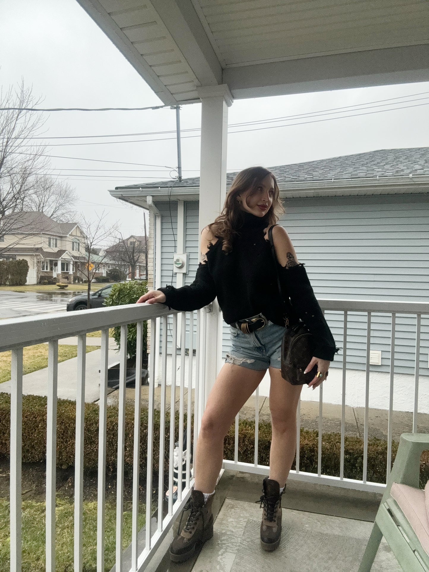Give Me The Cold Shoulder Sweater