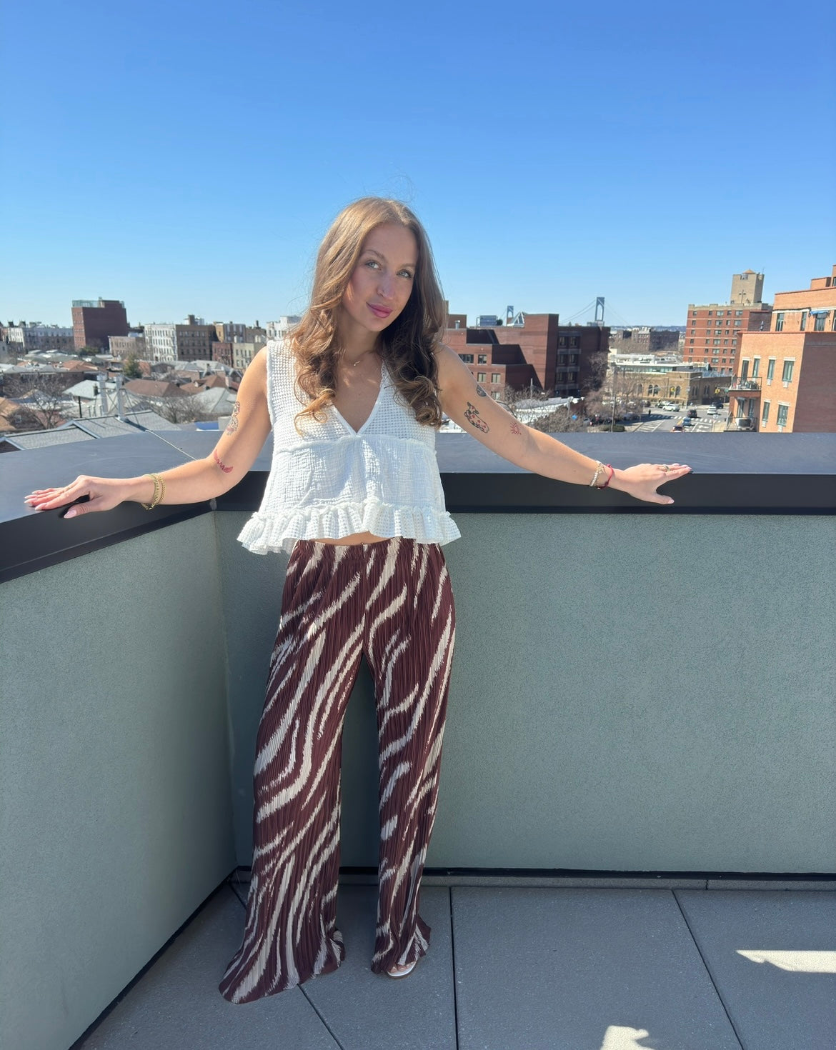 Chic Zebra Print Pants