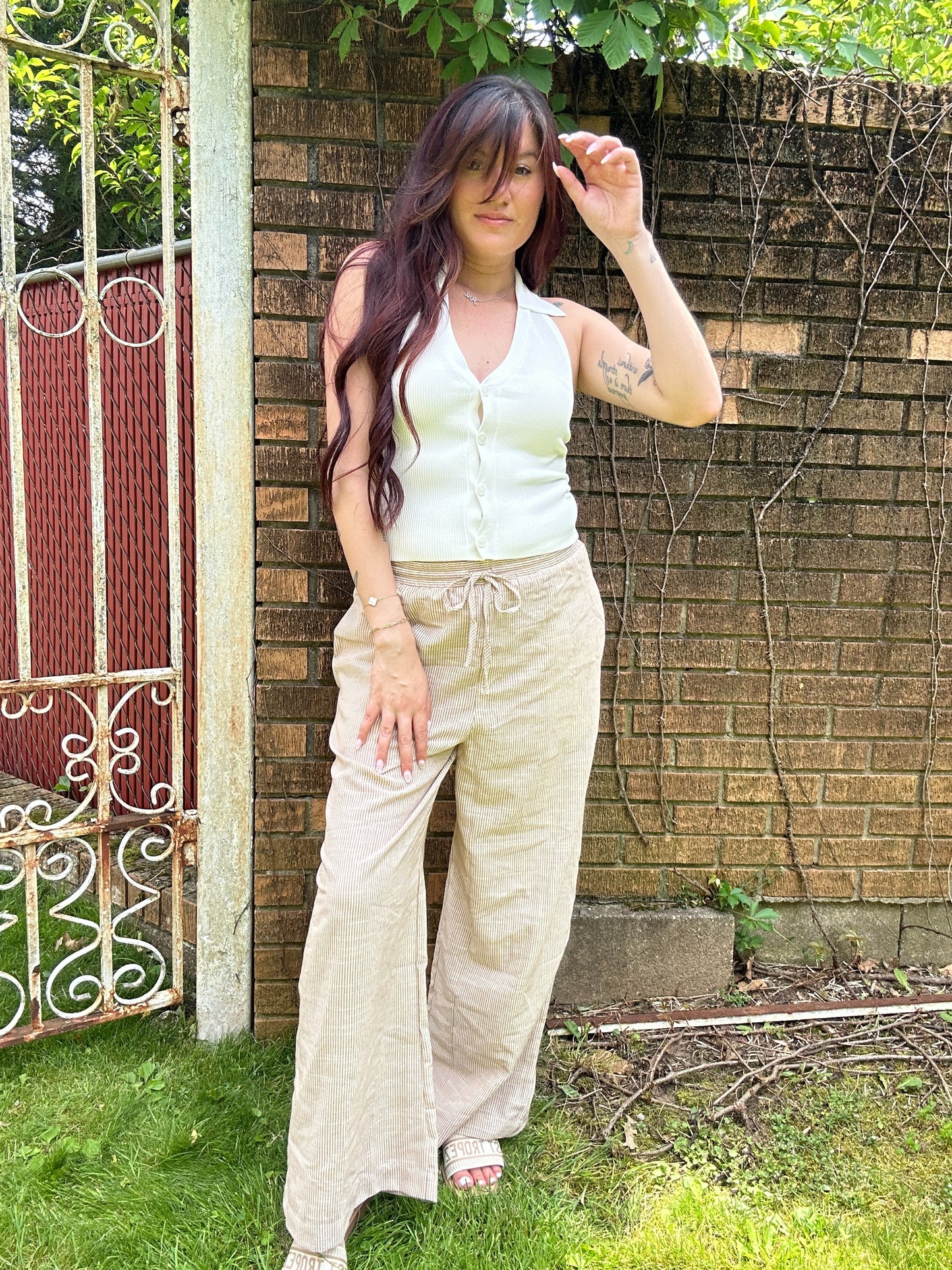 Your Favorite Linen Striped Pants