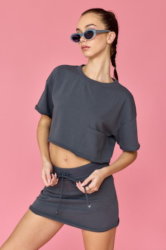 The Nora Skort Set (Charcoal)
