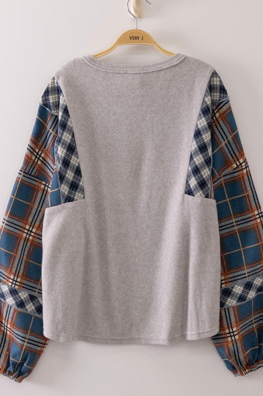 Plaid + Cozy Sweater