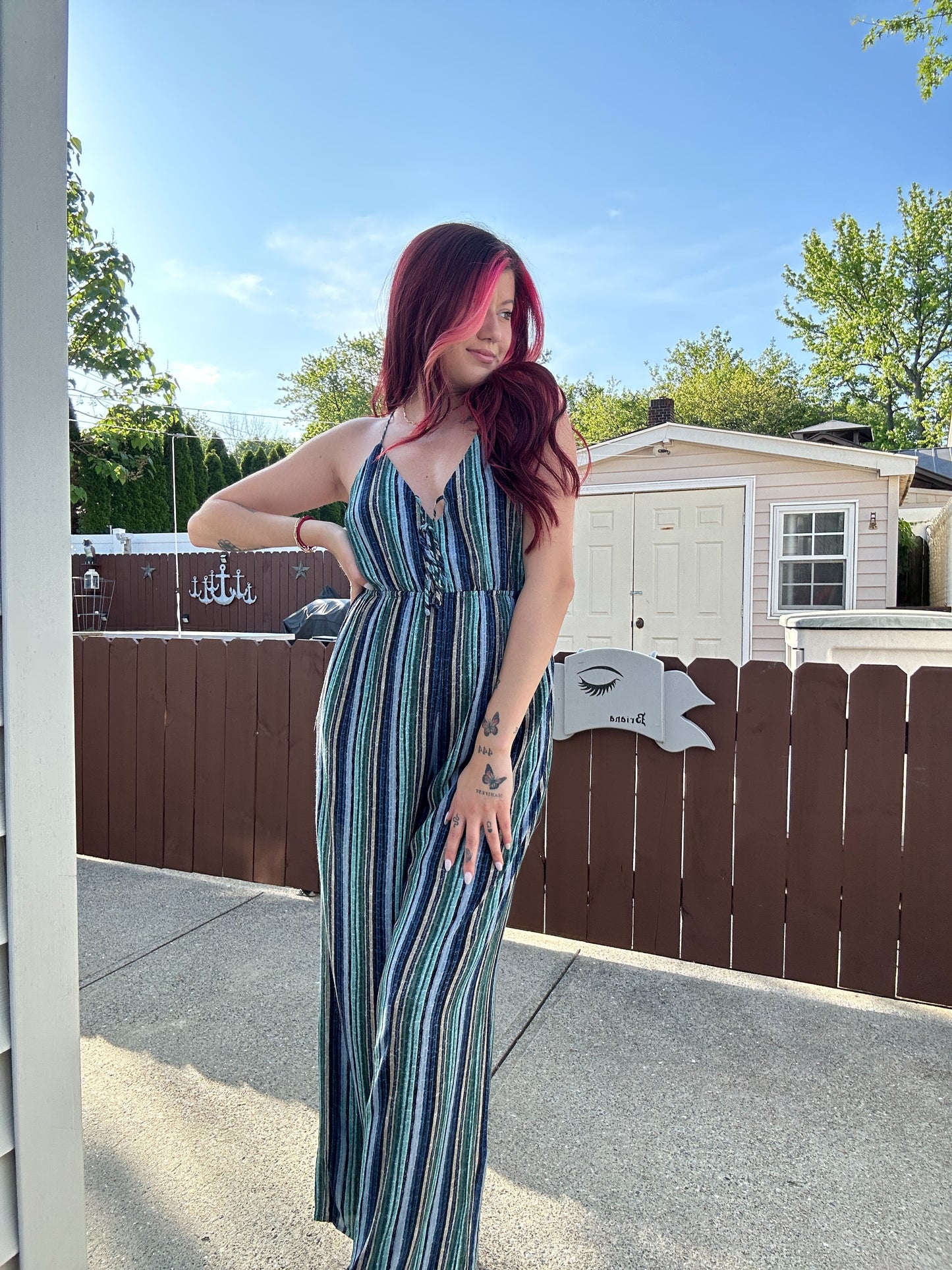 50 Shades Of Blue Jumpsuit