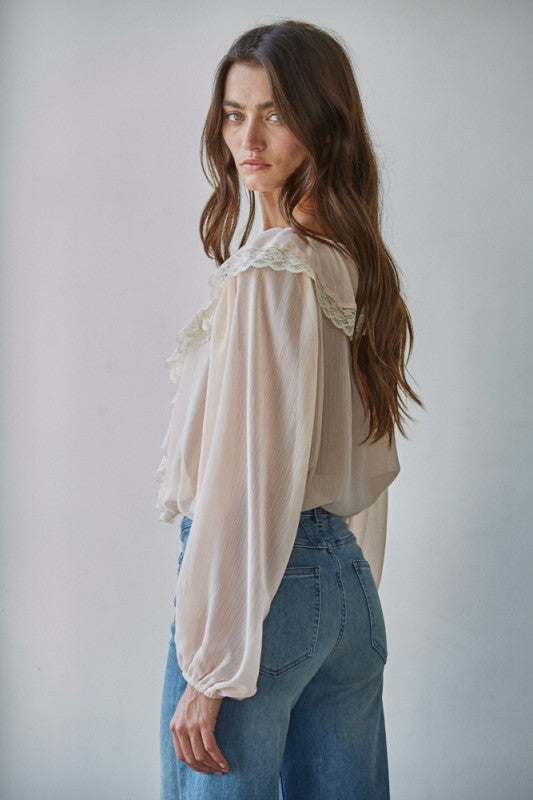 Blushing Belle Ruffle Blouse