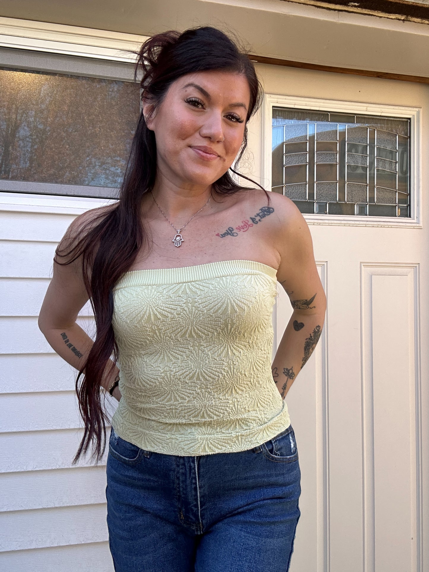 Textured Tube Top (Banana)