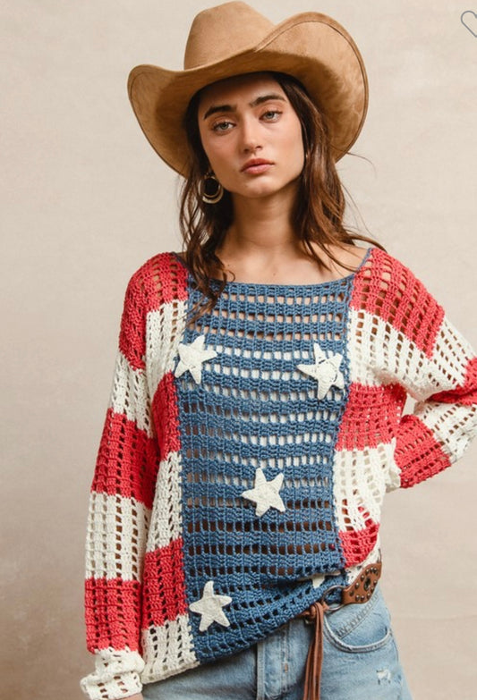 Star Spangled Crochet Top