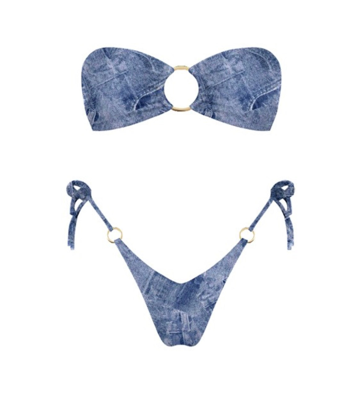 Denim Print Kini