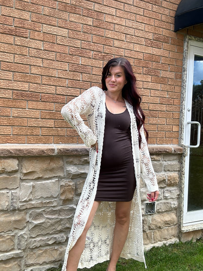 Flower Power Crochet Cardigan