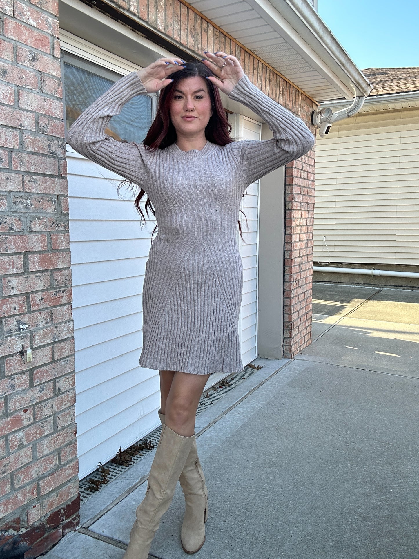 Ribbed Bliss Sweater Dress