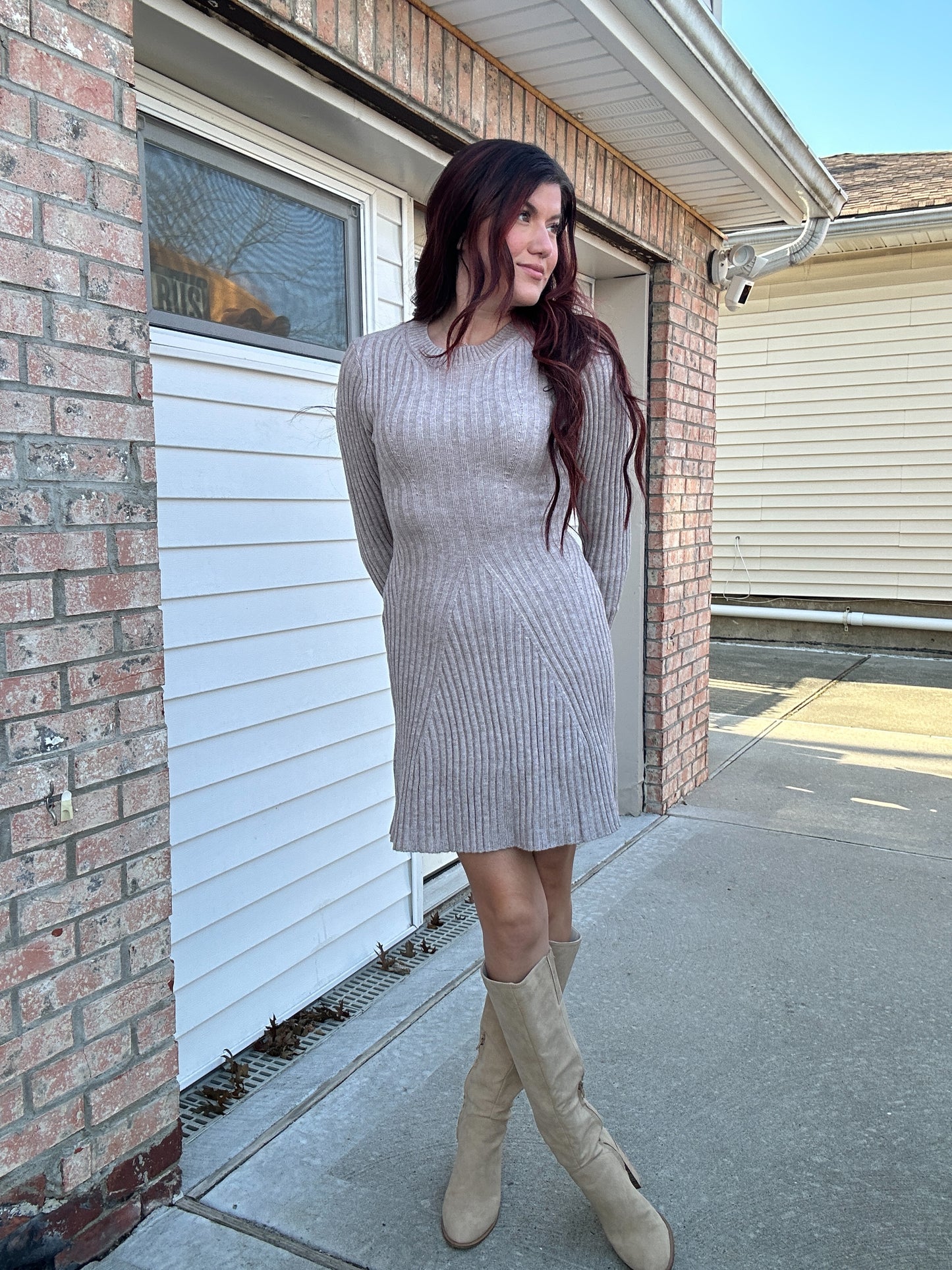 Ribbed Bliss Sweater Dress