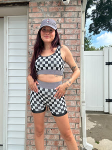 Checkered Short Set