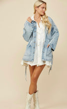 Load image into Gallery viewer, Boho Oversized Denim Jacket