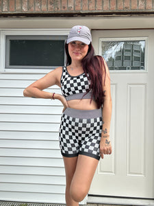 Checkered Short Set