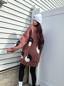 Yin Yang Oversized Cardi