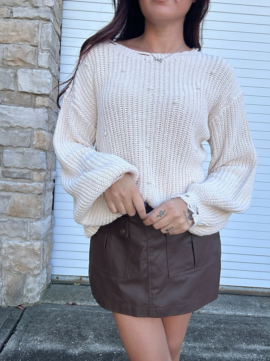 Dainty Pearl Sweater