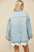 Load image into Gallery viewer, Boho Oversized Denim Jacket