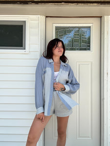 Oversized Gauze Button Up