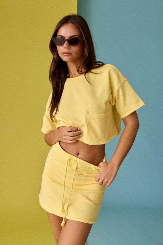 The Nora Skort Set (Butter Yellow)