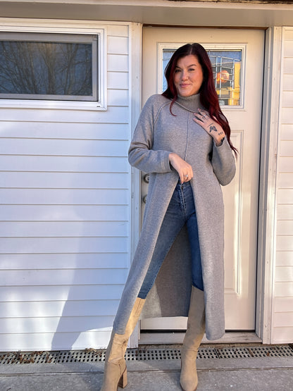 grey tunic sweater dress ClodeEU Womens Scoop Neck Long Sleeve Sweater DressCasual Loose Fit Pullover Tunic Sweater Dress Green,Womens Plus L