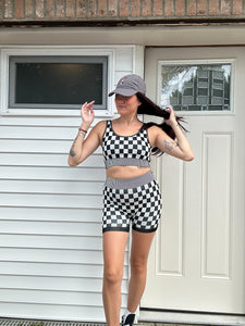 Checkered Short Set