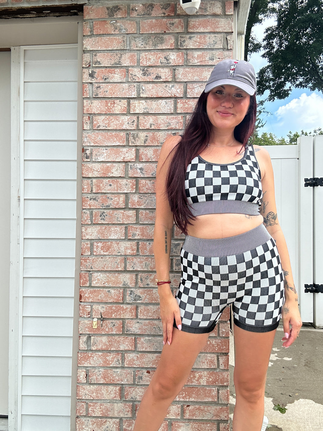 Checkered Short Set