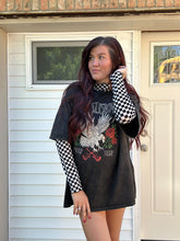 Load image into Gallery viewer, Checkered Mesh Mock Neck Top