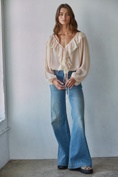 Blushing Belle Ruffle Blouse