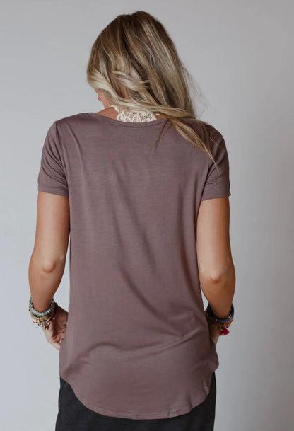 Your New Fav Scoop Neck Tee (Mocha)