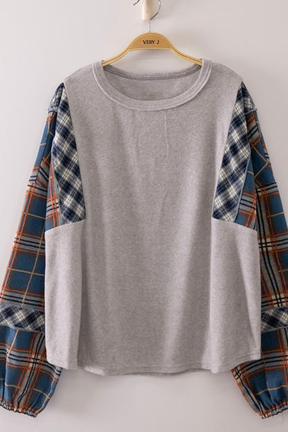 Plaid + Cozy Sweater