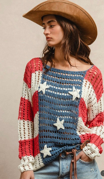 Star Spangled Crochet Top