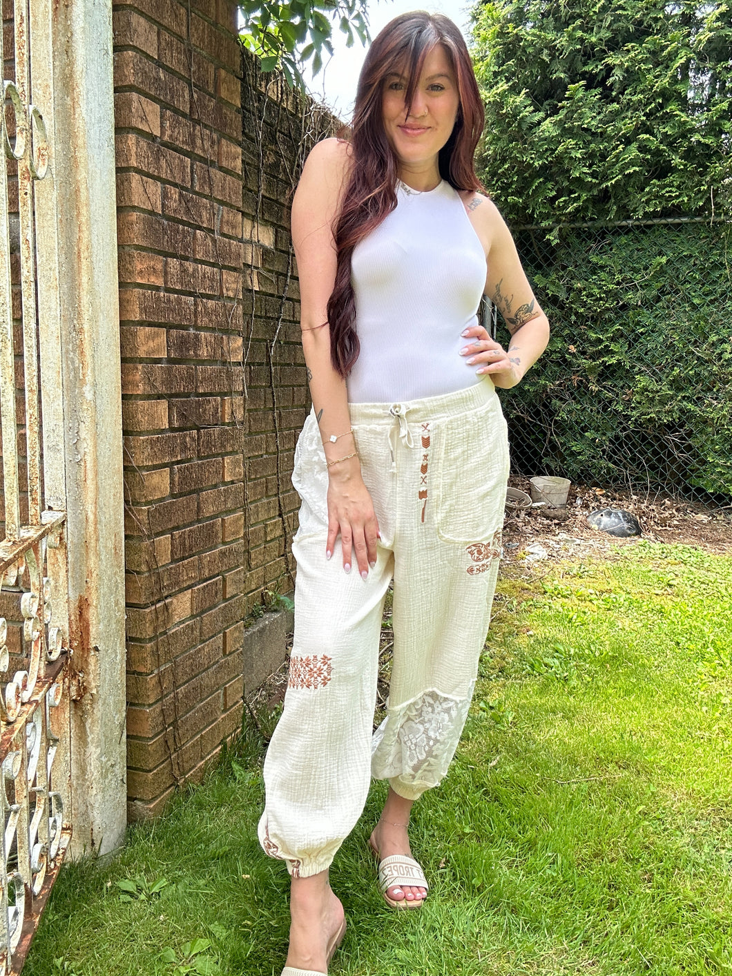 Boho Gauze Joggers