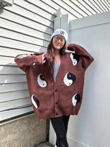 Yin Yang Oversized Cardi