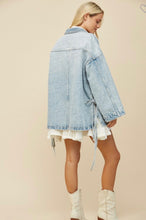 Load image into Gallery viewer, Boho Oversized Denim Jacket