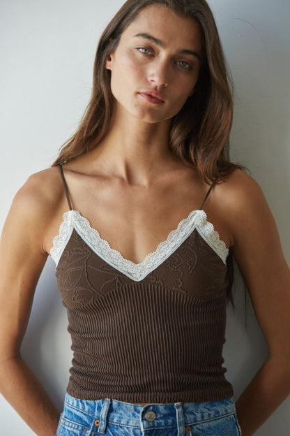 Seamless Basic Chocolate Tank