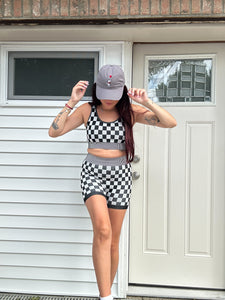 Checkered Short Set