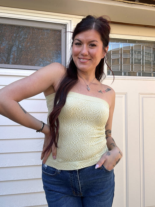 Textured Tube Top (Banana)