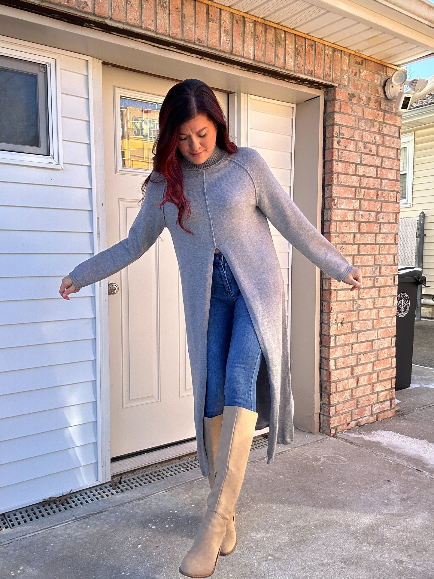 Turtleneck Tunic Sweater Dress – Mystic Earth Boutique