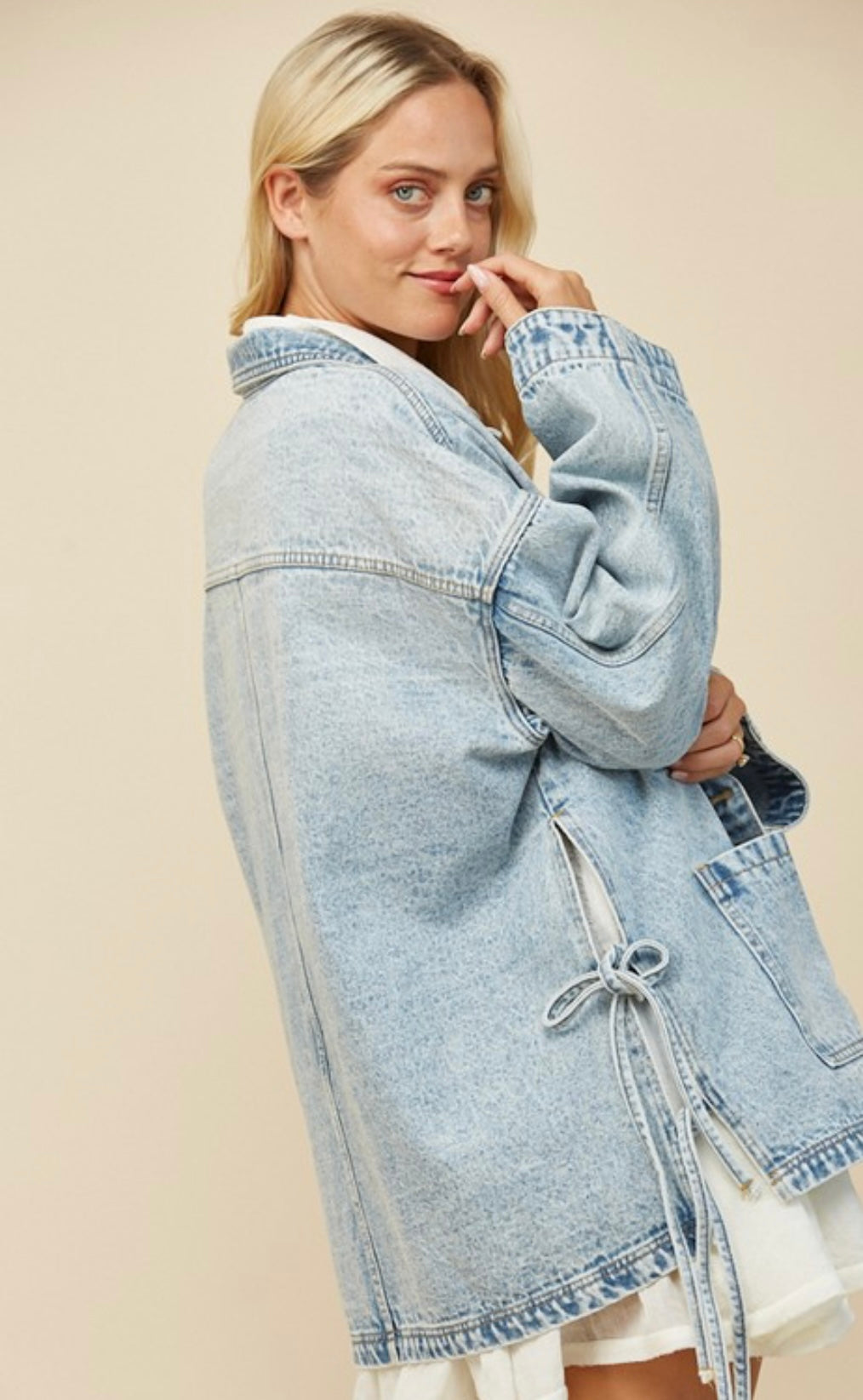 Boho Oversized Denim Jacket