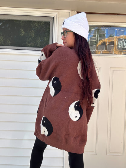 Yin Yang Oversized Cardi