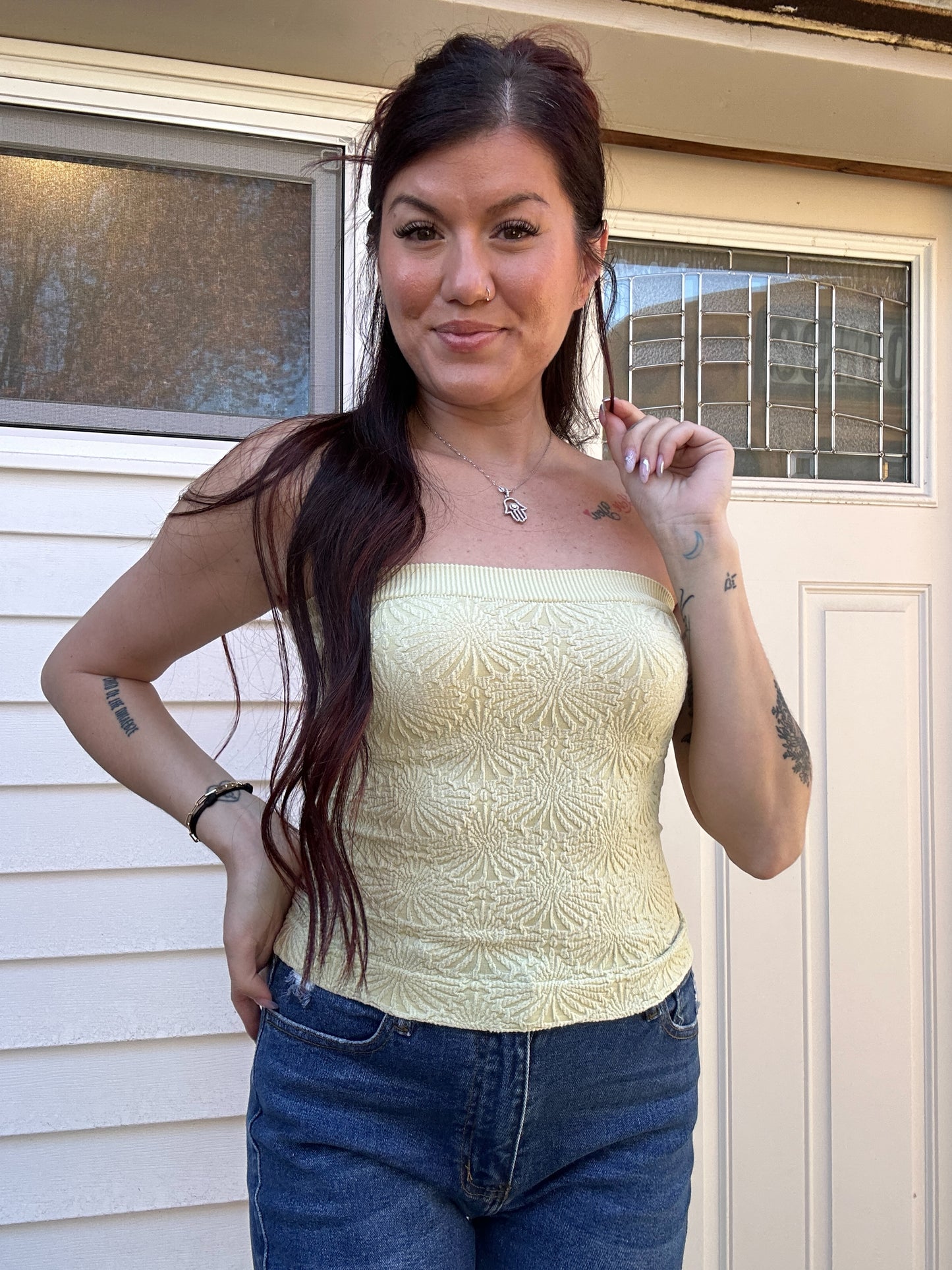 Textured Tube Top (Banana)