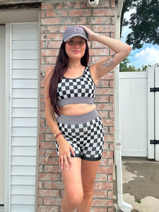 Checkered Short Set