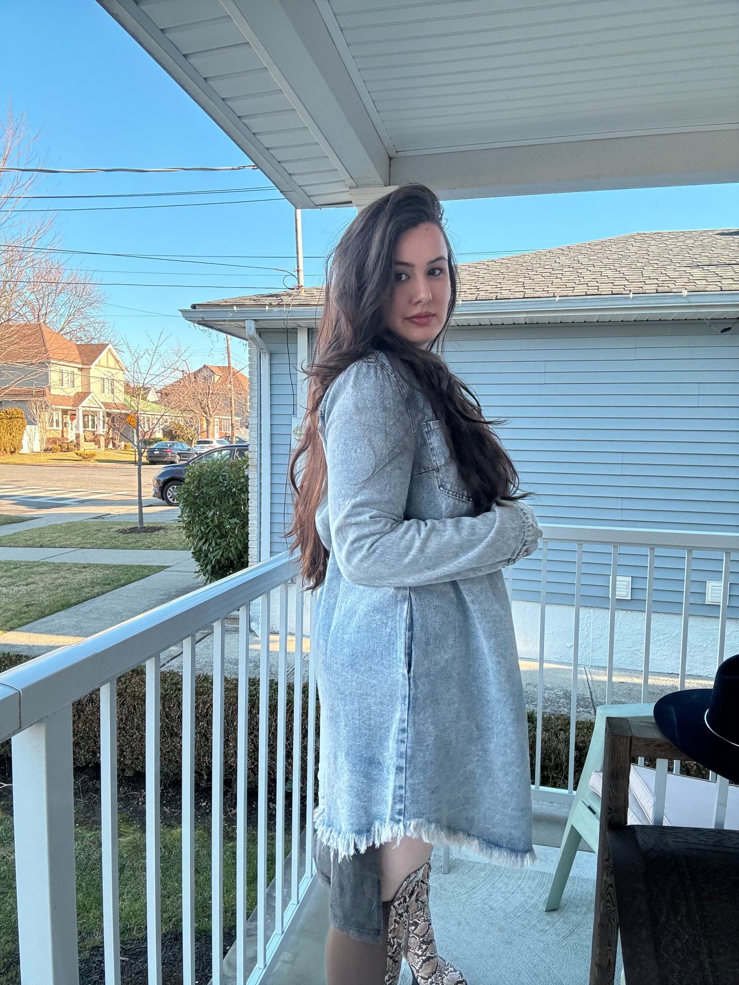 Cassandras Denim Shirt Dress