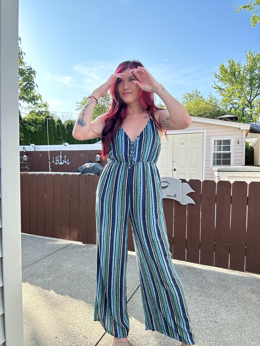 50 Shades Of Blue Jumpsuit