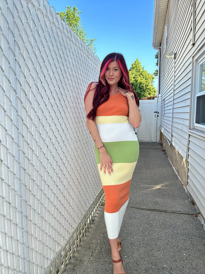 Multicolor Maxi Dress