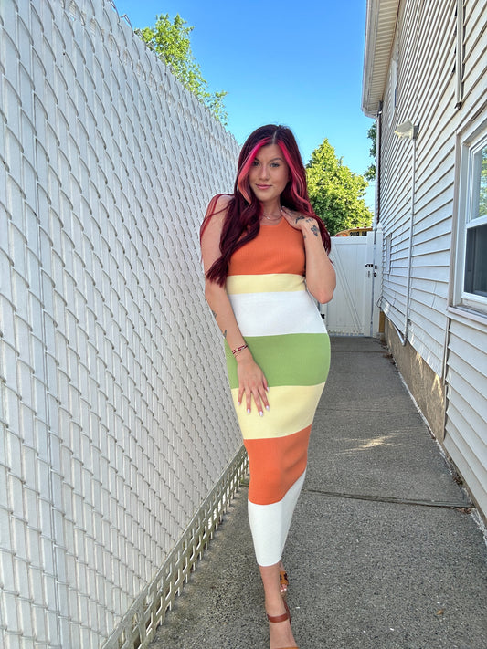 Multicolor Maxi Dress