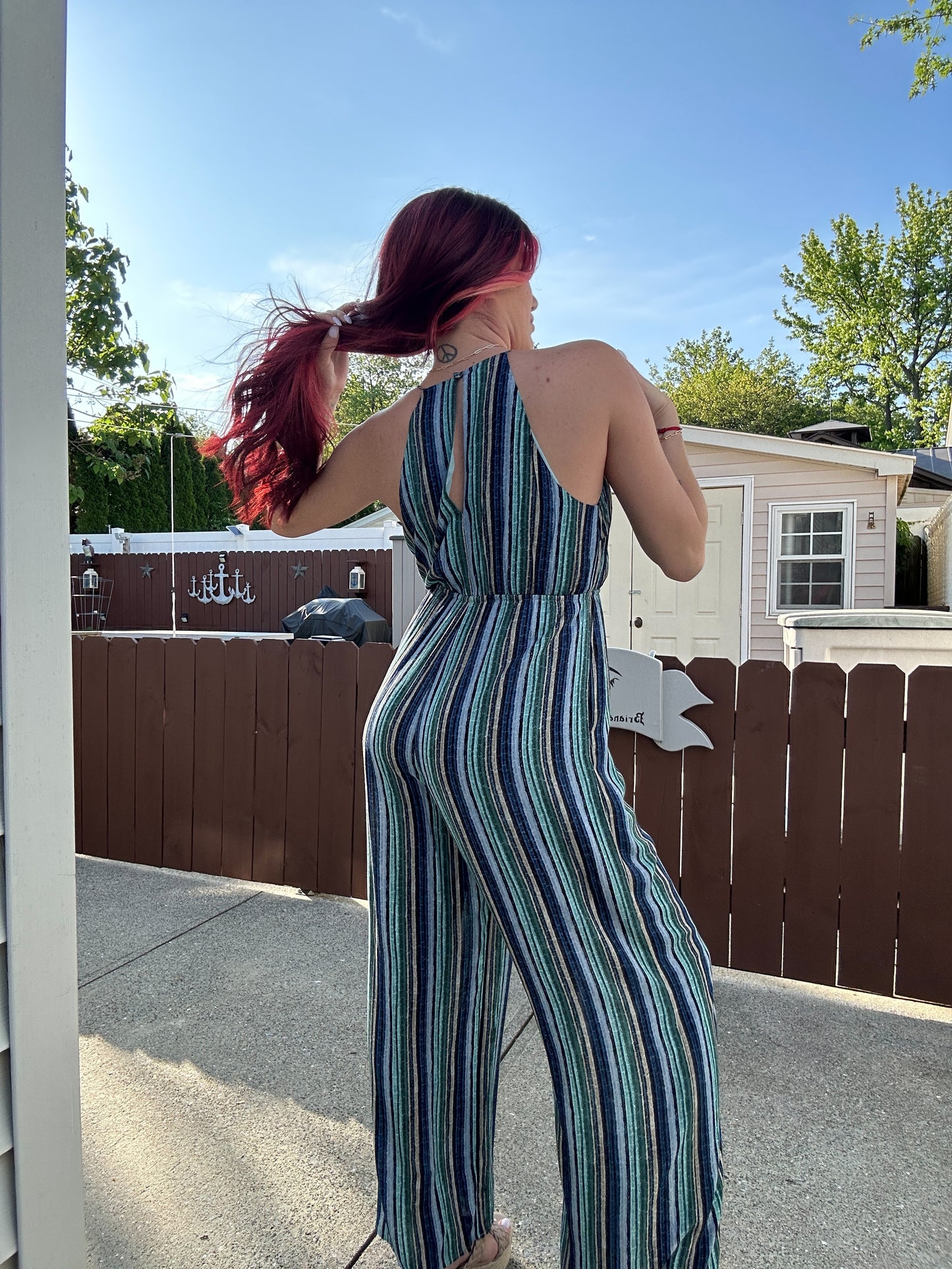 50 Shades Of Blue Jumpsuit