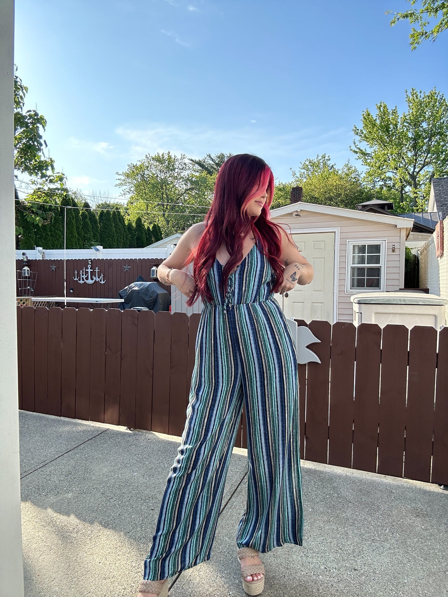 50 Shades Of Blue Jumpsuit