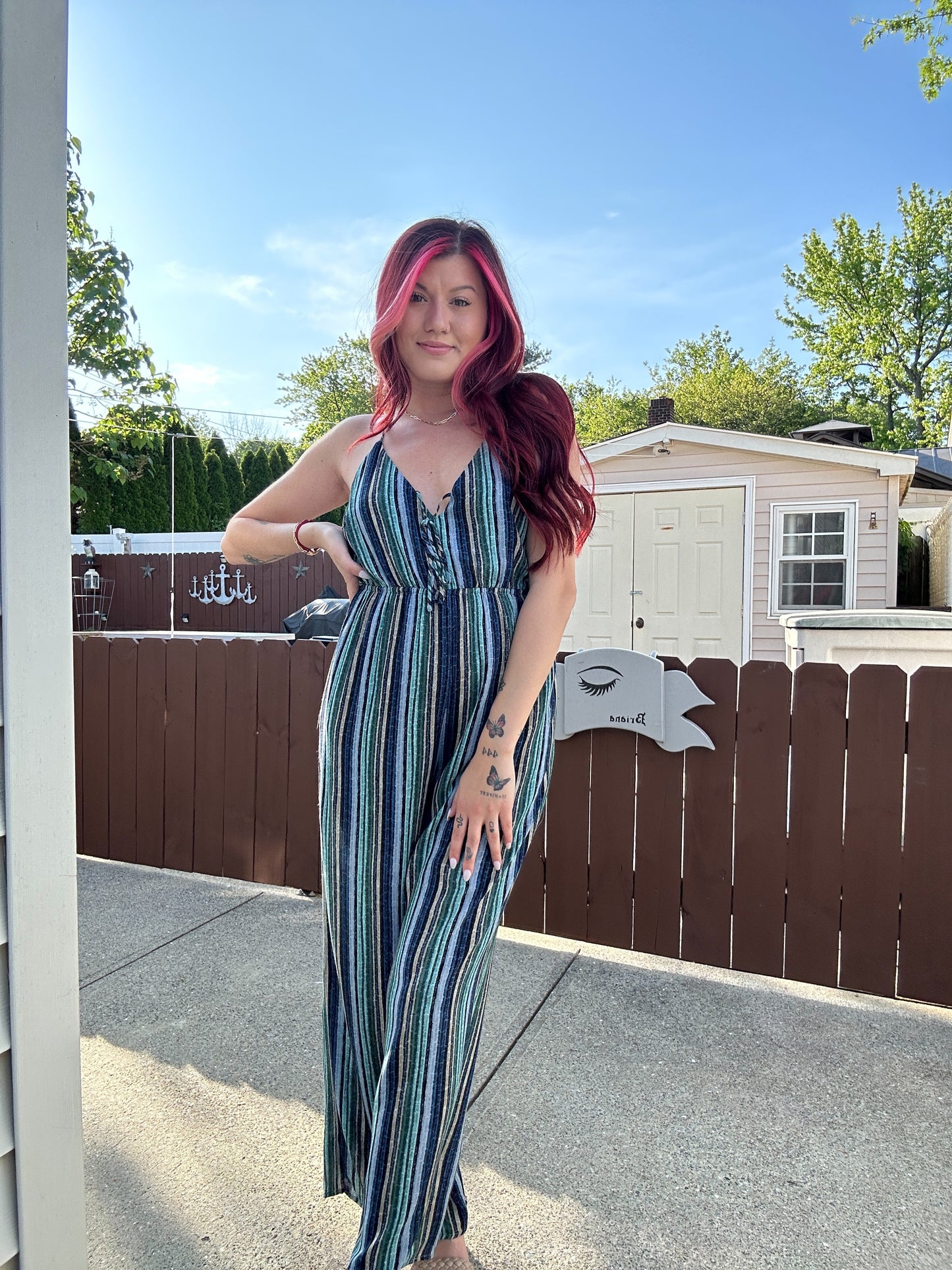 50 Shades Of Blue Jumpsuit