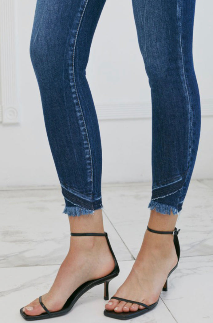 High-Rise Dark Ankle Skinny Jean