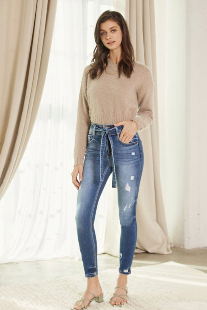 The Aaron Belted High-Rise Jean