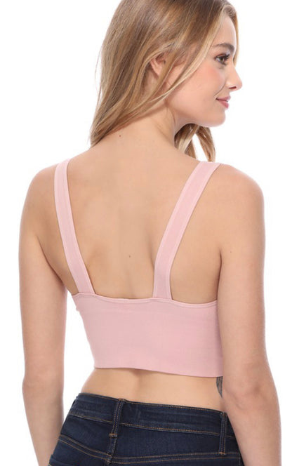The Super Stretch Ribbed Solid Bralette